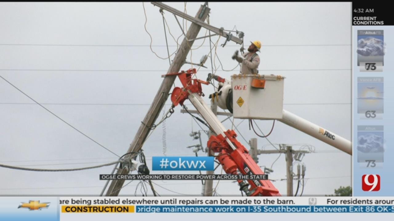 OG&E Crews Working To Restore Power Across The State