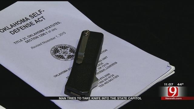 Man Tries To Take Knife Into State Capitol