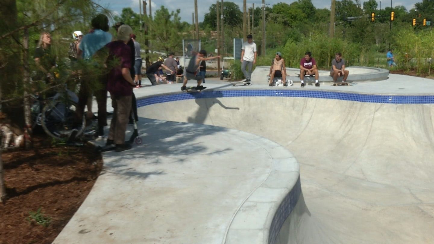 Skate Park At Tulsa's Gathering Place Has Pros And Amateurs Excited