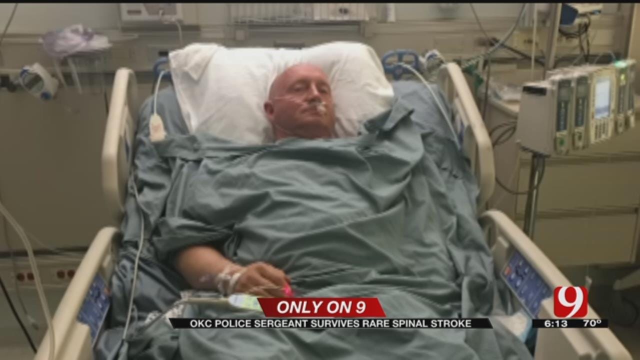 OKC Police Sergeant Recovers From Rare Spinal Stroke