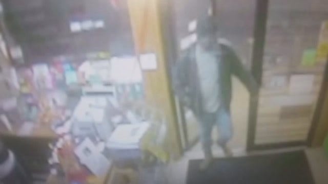 WEB EXTRA: Surveillance Video From Sand Springs Store Robbery