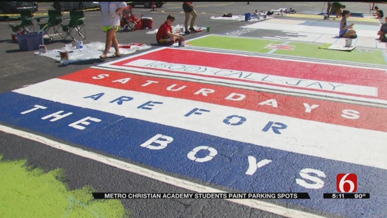 Metro Christian Academy Students Decorated Their Parking Lot