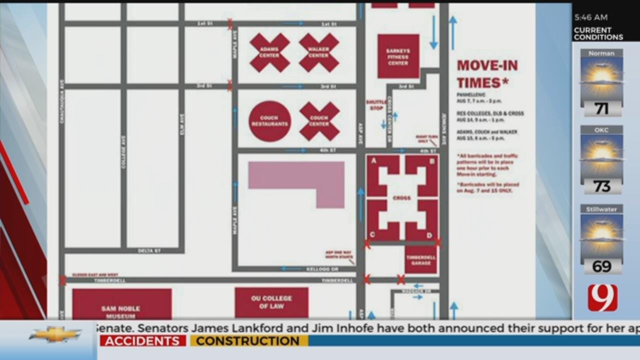 OU Staff Making Campus Move-In Easier By Lifting Students Boxes