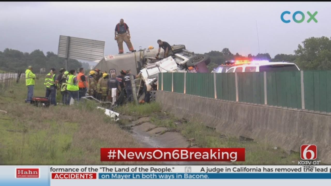 UPDATE: Semi Hauling Cattle Crashes On 412 In Pawnee County