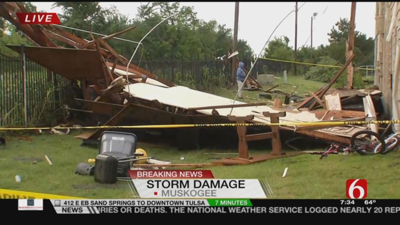 Storms Rip Roof Off Muskogee Apartment Building