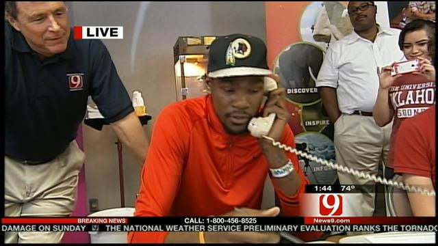 Kevin Durant Talks About Oklahoma Relief Efforts