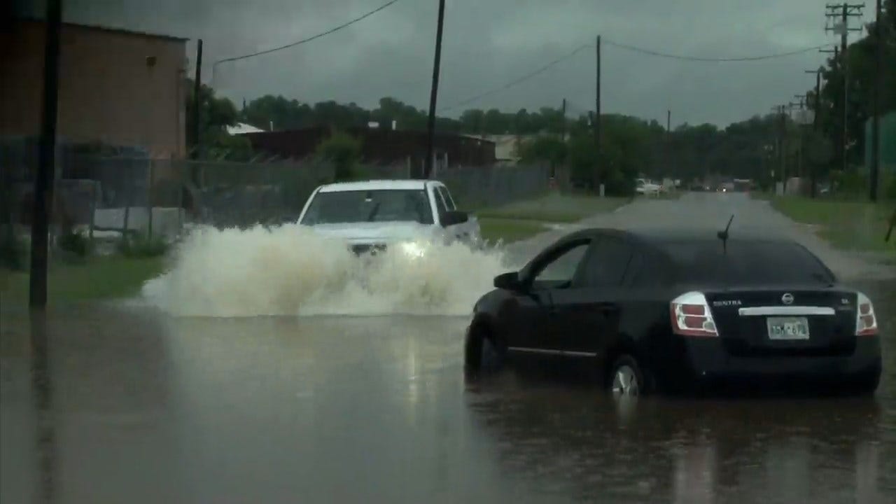 Flash Flood In OKC Metro Submerge Vehicles, Prompt Road Closures