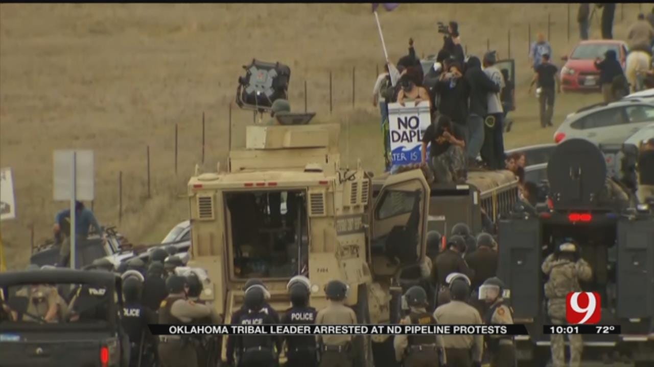 Oklahoma Tribal Leader Arrested at Dakota Access Pipeline Site