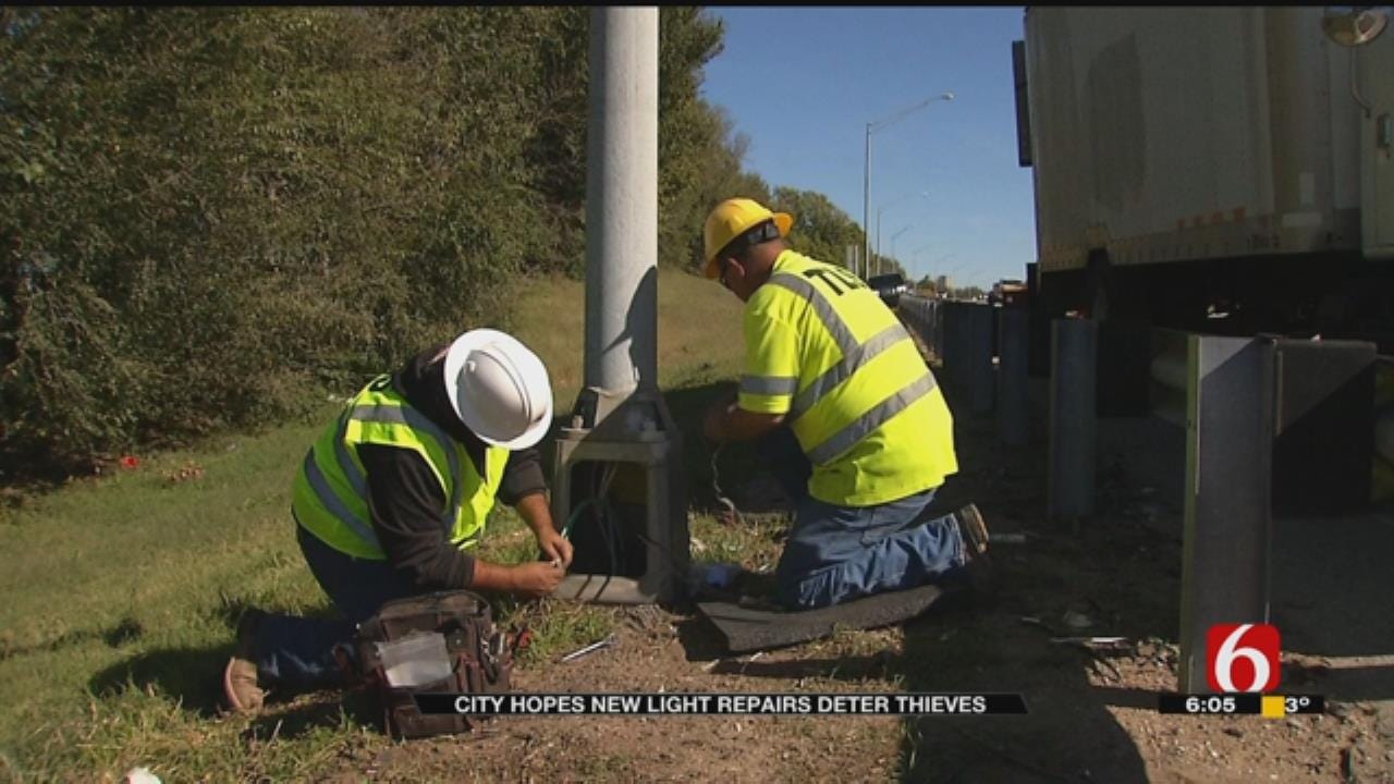 City Hopes Preventative Measures Stop Thieves, Keep Street Lights On