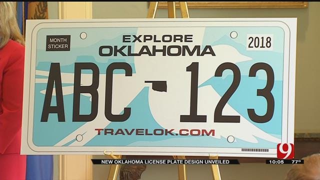Gov. Mary Fallin Unveils New Oklahoma License Plate
