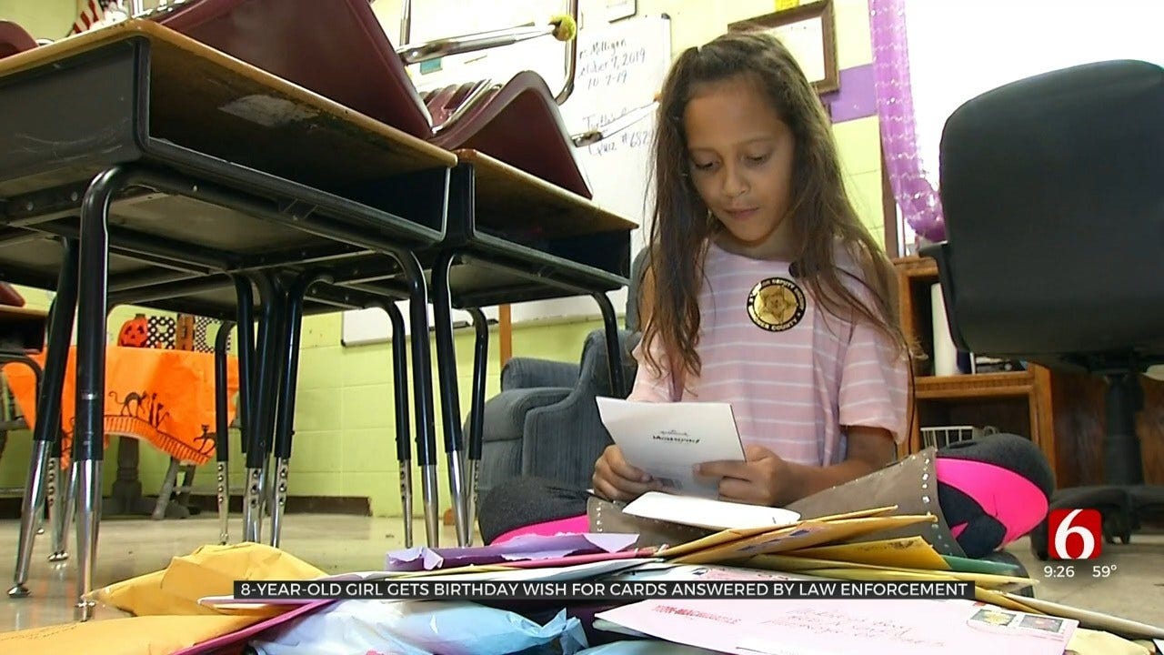 Oklahoma Girl Birthday Wish Answered By Highway Patrol, Receives Truck Load Of Gifts