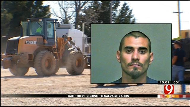Alleged Car Thief Busted At Salvage Yard