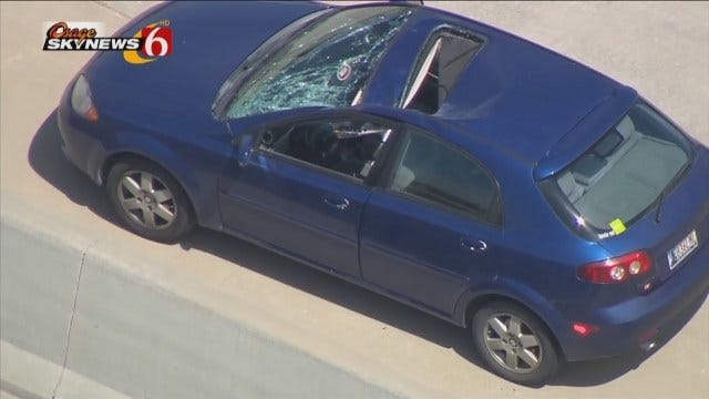 WEB EXTRA: Video From Scene Of Car Damaged By Tire