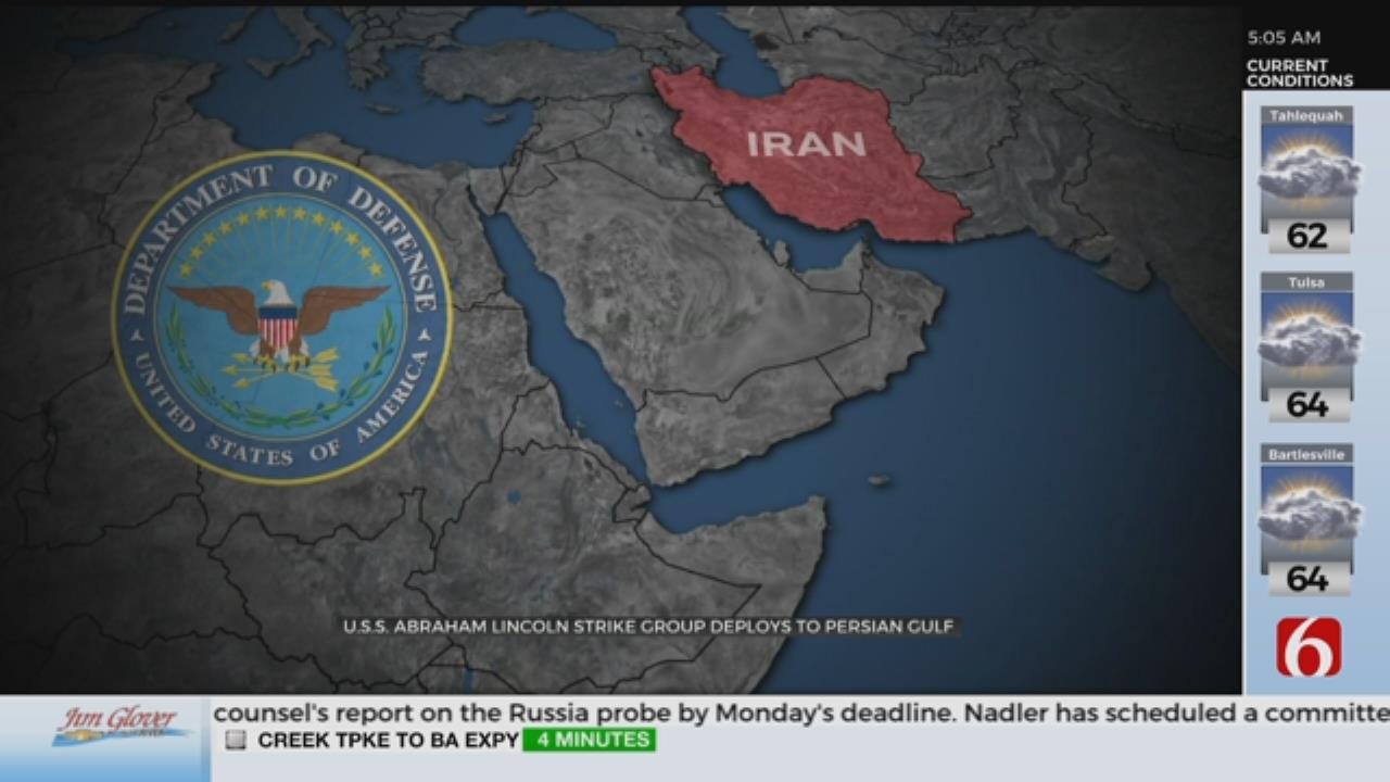 U.S. Sending Aircraft Carrier, Strike Force To Mideast To Warn Iran