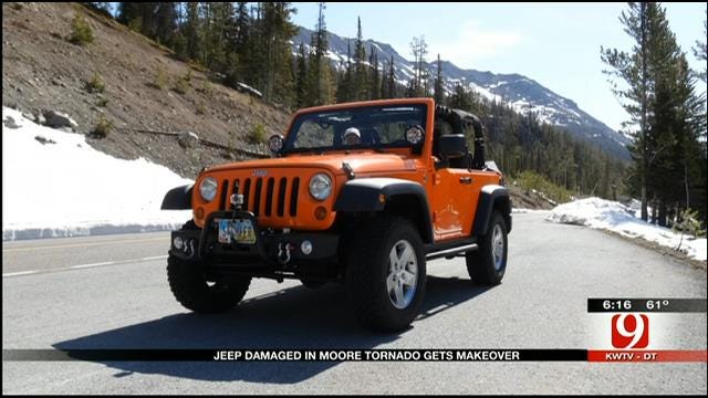 Moore Tornado Victim's Damaged Jeep Gets Makeover
