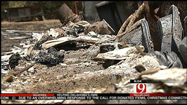 Cushing Residents Clean Up After Wildfires