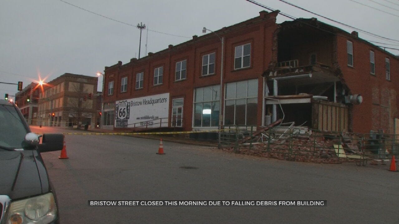 Bristow Street Closed Due To Debris From Collapsing Building