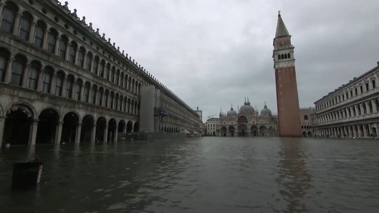 Emergency Declared In Venice, Italy Over High Tides Battering City