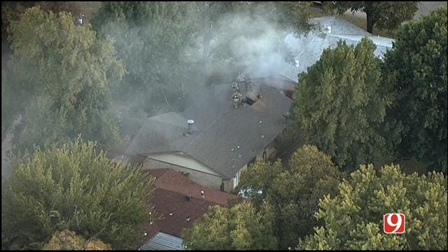 WEB EXTRA: SkyNews 9 Flies Over Second House Fire In NW OKC