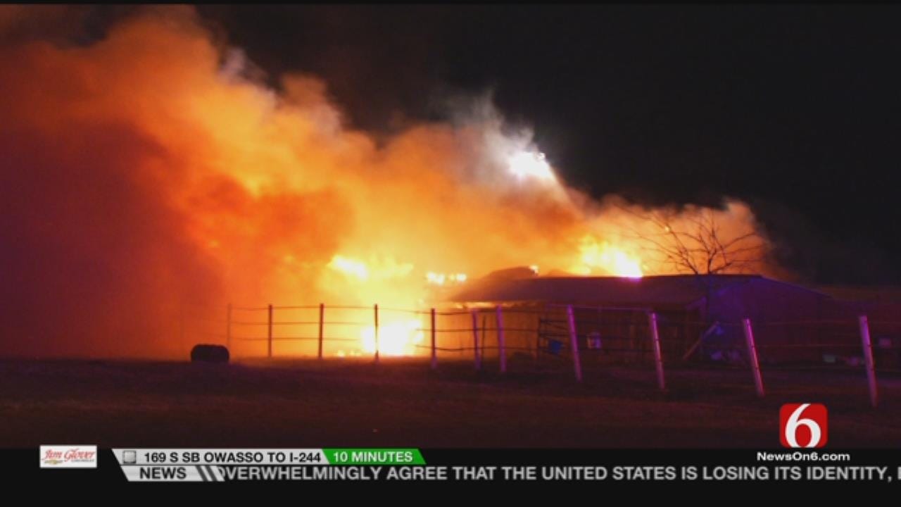 WATCH: Dramatic Video From Broken Arrow Barn Fire