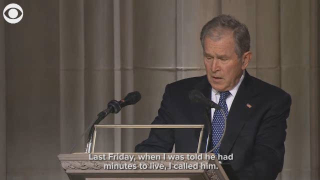 President George W Bush On His Father's Final Words