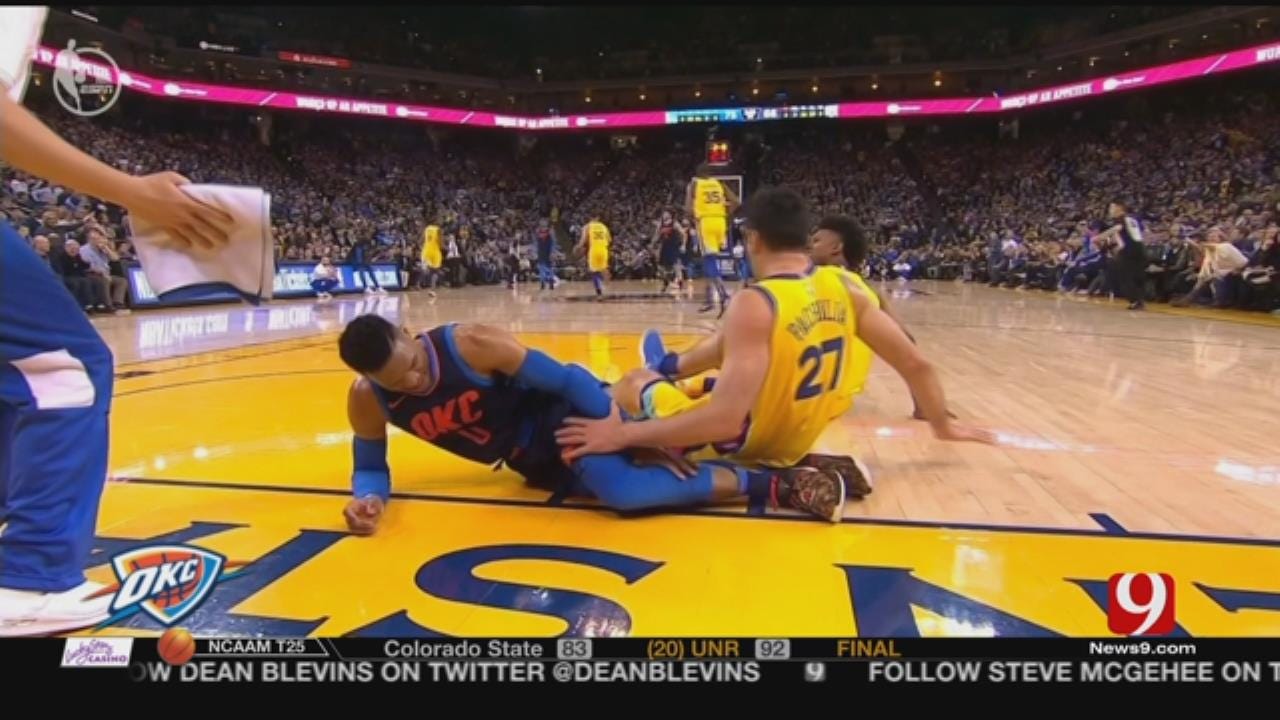 Zaza Falls On Westbrook; Dirty Or Not?
