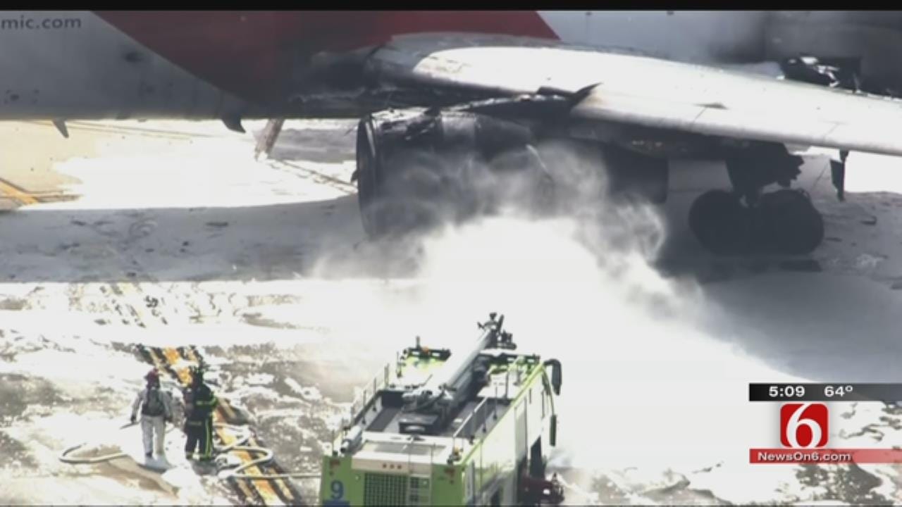 Passenger Jet Catches Fire On Florida Airport Runway