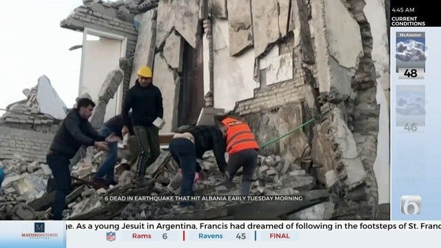 Powerful Quake Destroys Buildings In Albania, Killing At Least 14