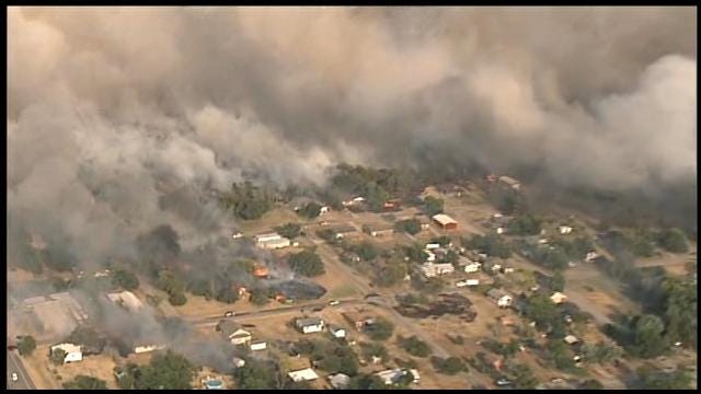 Wildfire Threatening The Town Of Luther