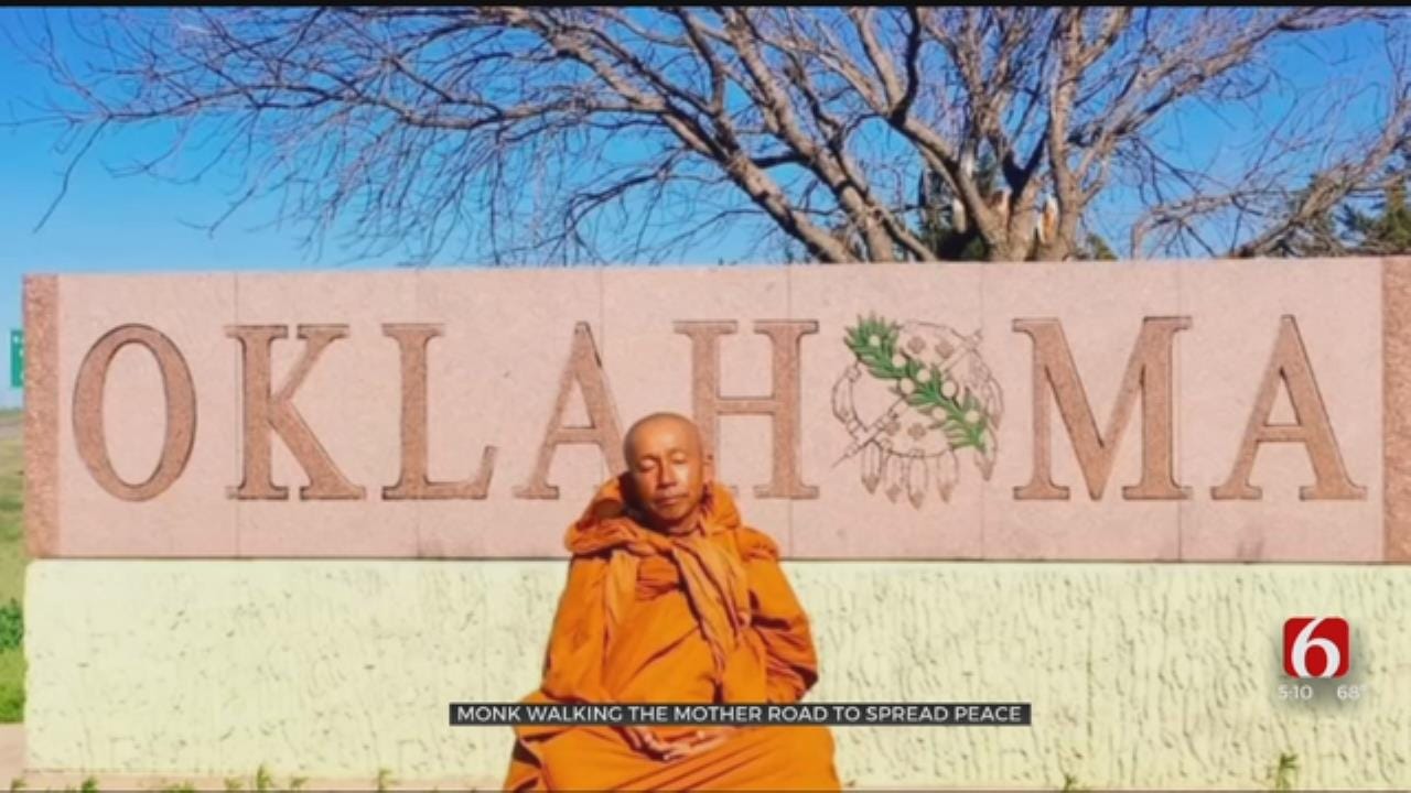 Buddhist Monk Makes Stop In Tulsa During Walk Across America