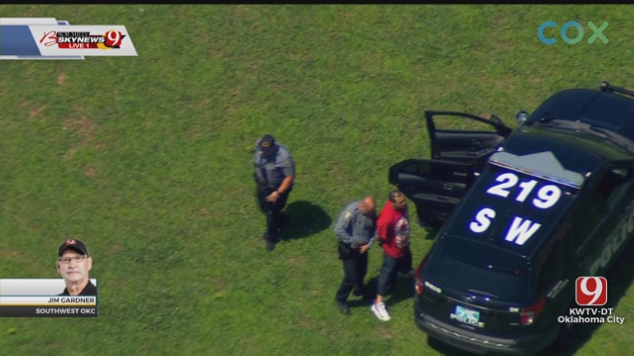 WATCH: Suspect Surrenders After Slow-Speed Chase In SW OKC