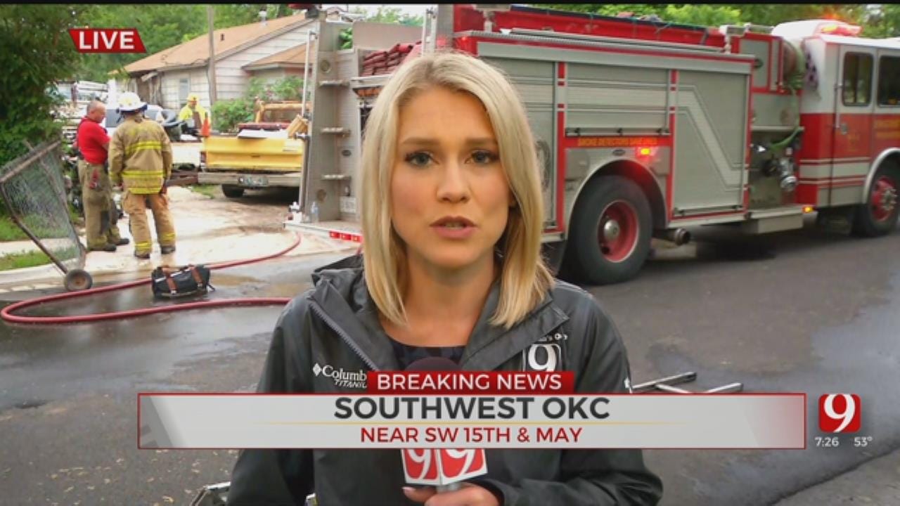 Firefighters Watching SW OKC Home After 9 'Pop Up' Fires Ignite In Attic
