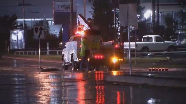 WEB EXTRA: Video From Scene Of Utility Pole Fire Near 40th And Memorial