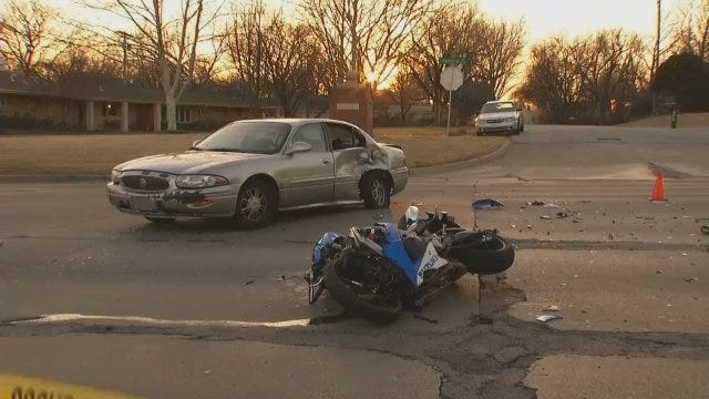 WEB EXTRA: Scene Of Motorcycle Crash At Memorial And 25th