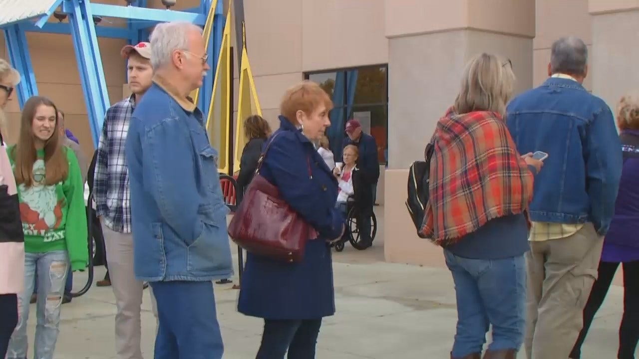 WEB EXTRA: Voters Wait In Line To Cast An Early Election Ballot