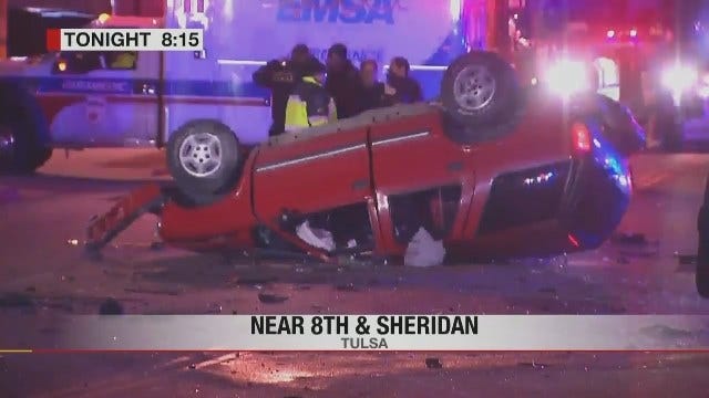 Two Critical After Rollover Wreck In Tulsa
