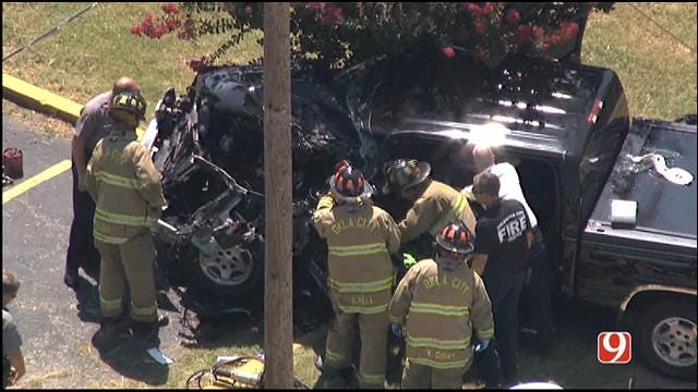 Crews Free Driver Trapped Following Accident In South OKC