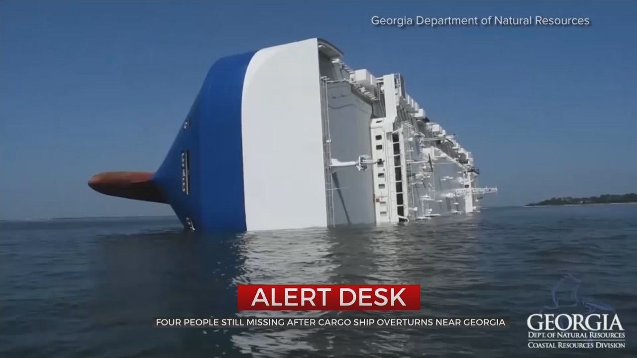 Coast Guard Rescues 3 Crewmen Capsized Ship