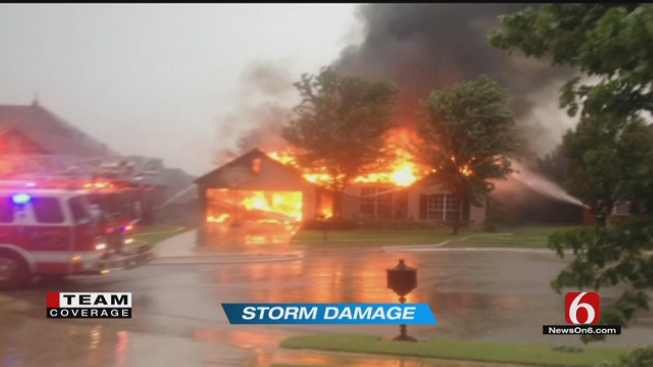 Firefighters: Lightning Likely Sparked House Fire Near Jenks