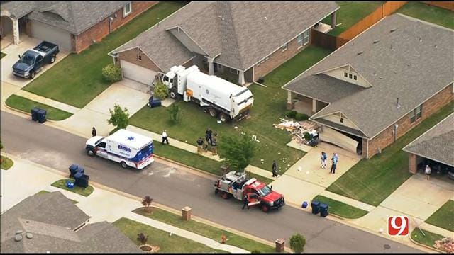 WEB EXTRA: SkyNews 9 Flies Over Crash Involving Trash Truck Into Homes