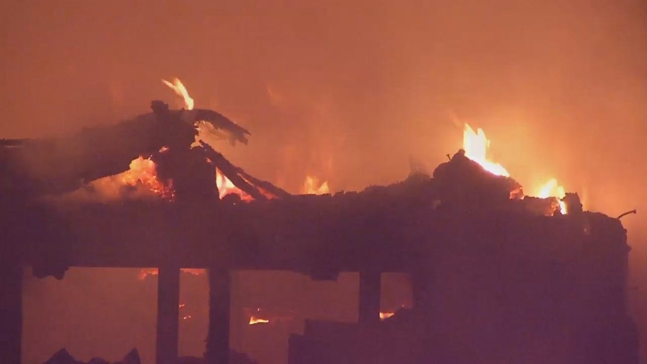 WEB EXTRA: Video Of The Tulsa County House Fire