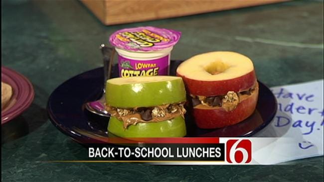 Apple Sandwiches With Granola And Peanut Butter