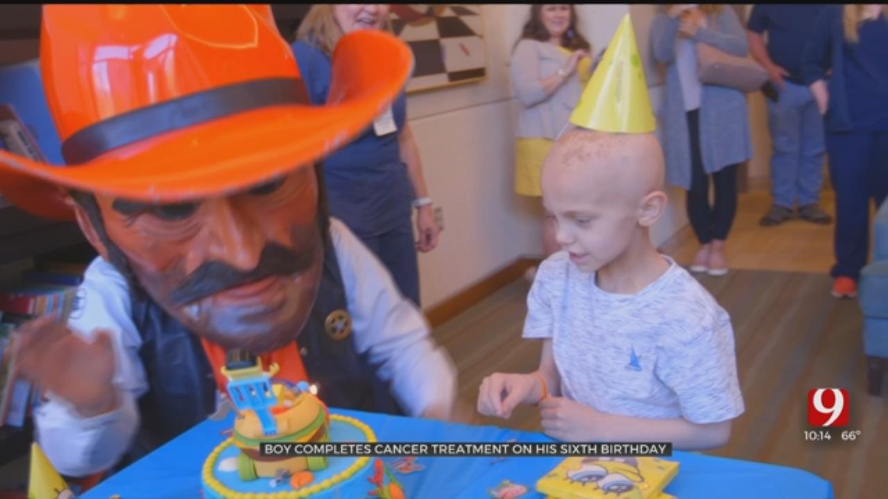 Pistol Pete Surprises Young Cancer Patient Celebrating Milestone On His Birthday