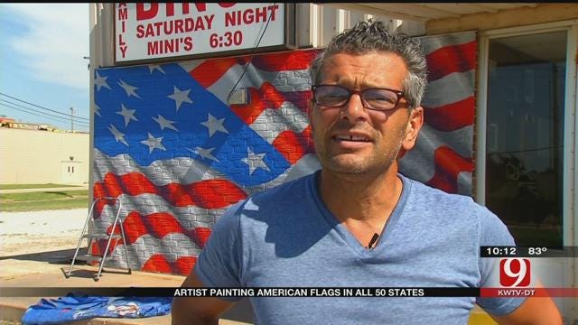 Red Dirt Diaries: Traveling Artist Paints American Flag To Honor Veterans