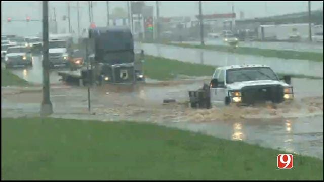 WEB EXTRA: Flooding Reported In Chickasha