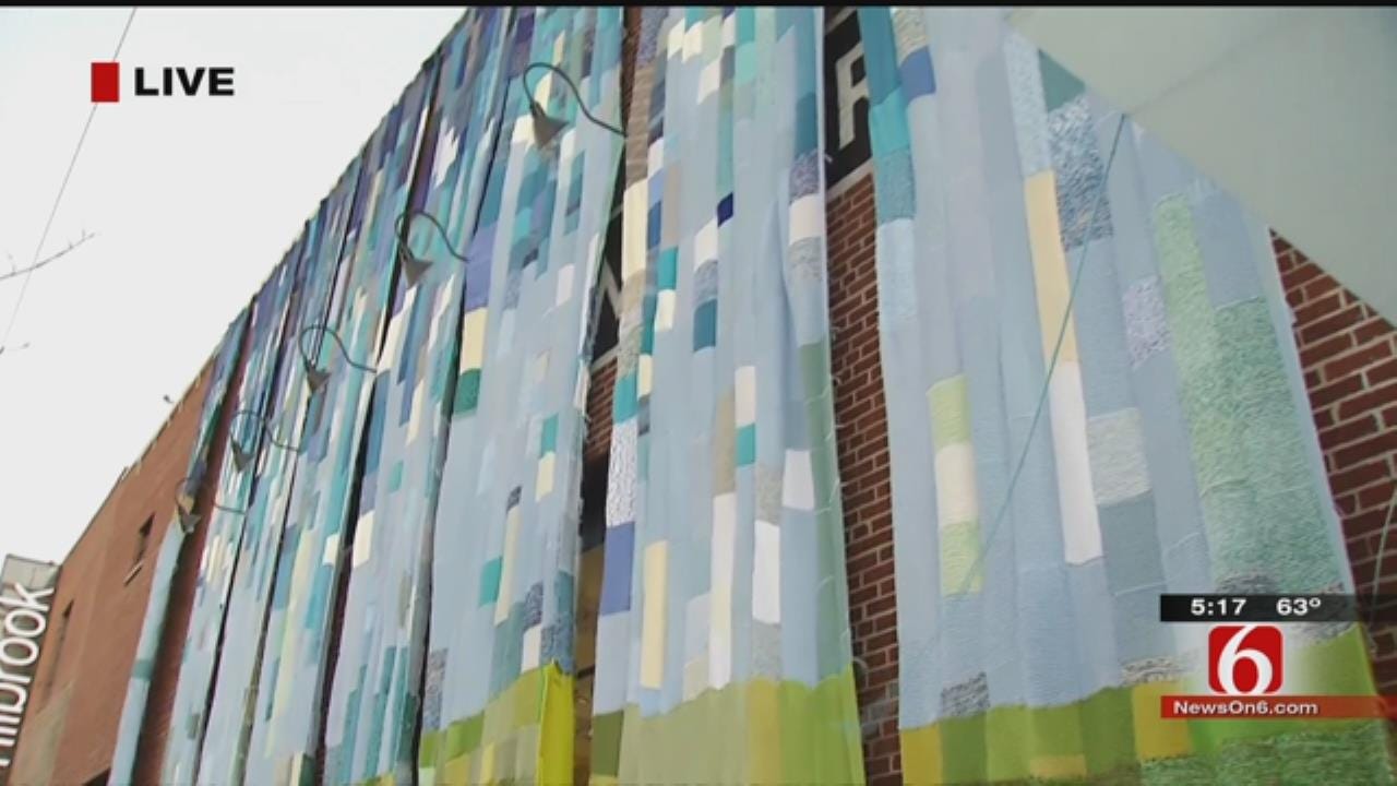 Art Project Begins To Cover Downtown Tulsa Building