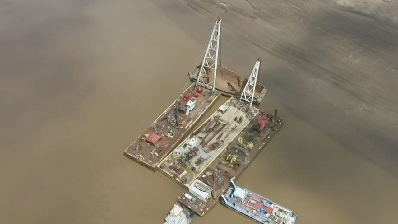 WATCH: Osage Drone 6 Gets Aerial View Of Barge Removal
