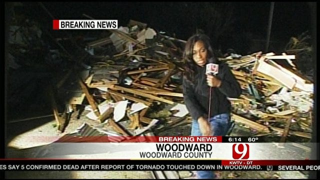Tornado Destroys Buildings In Woodward