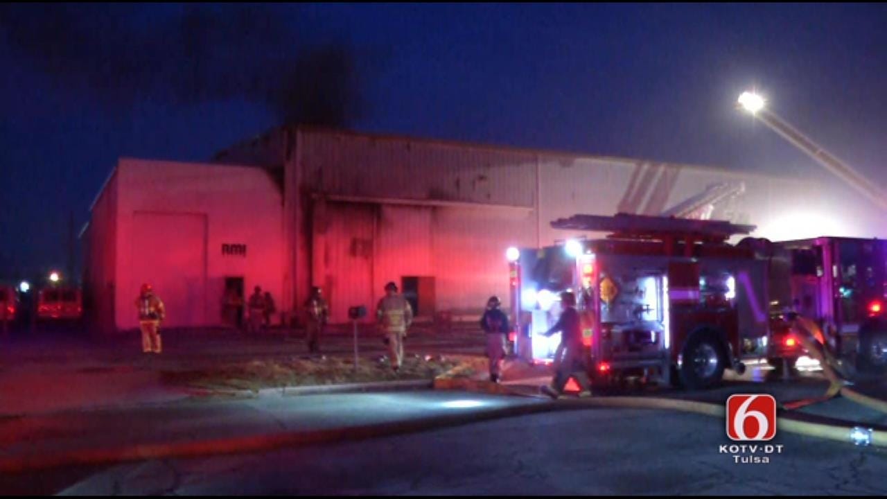 WATCH NOW: Fire At Tulsa Construction Company