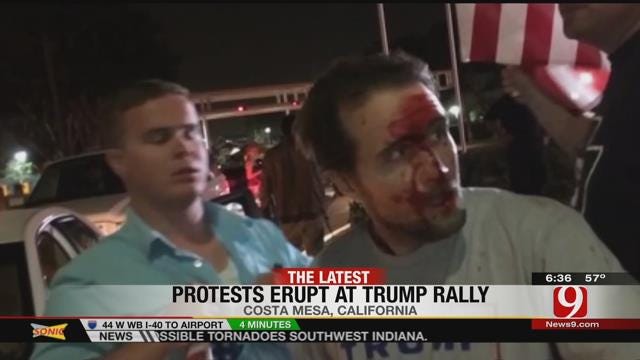 About 20 Arrested During Trump Rally In California